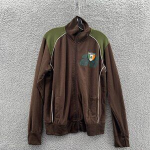 Fossil Ireland Zip Up Jacket Brown Green Mens Large